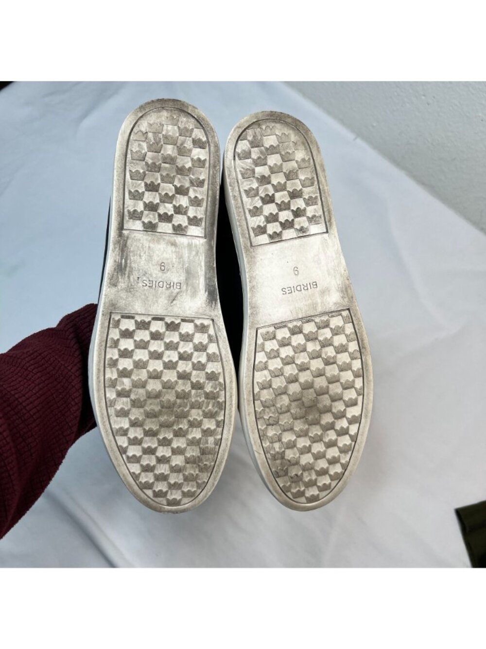 Birdies The Swift Slip-On Sneaker Smooth Black Leather Sneakers Casual 9 - Picture 14 of 14